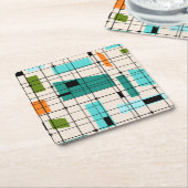 Retroraster en papieruitbarstingen Onderzetters (Schuin)