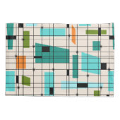 Retroraster en Starbursts Pillowcase Kussensloop (Achterkant)