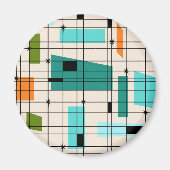 Retroraster en Starbursts rondom magneet (Voorkant)