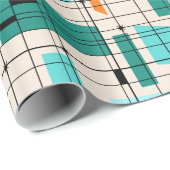 Retroraster en Starbursts Verpakkingspapier Cadeaupapier (Rol Hoek)