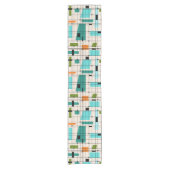 Retroraster en Startbursts Table Runner Korte Tafelloper (Voorkant)