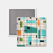 Retroraster & Starbursts Magnet (Voorkant / Achterkant)