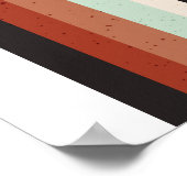 Retroregenboog in Terracotta Mint & Beige Art Prin Poster (Hoek)