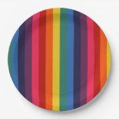 Retroregenboog Papieren Bordje (Voorkant)