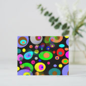 Retroregenboogcirkels Briefkaart (Staand voorkant)