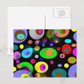 Retroregenboogcirkels Briefkaart (Voorkant / Achterkant)
