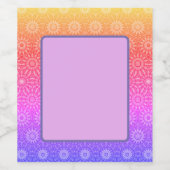 Retroregenboogcirkels Wijn Etiket (Enkel label)