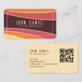 Retroregenbooggolvende strepen visitekaartje (Voorkant / Achterkant)