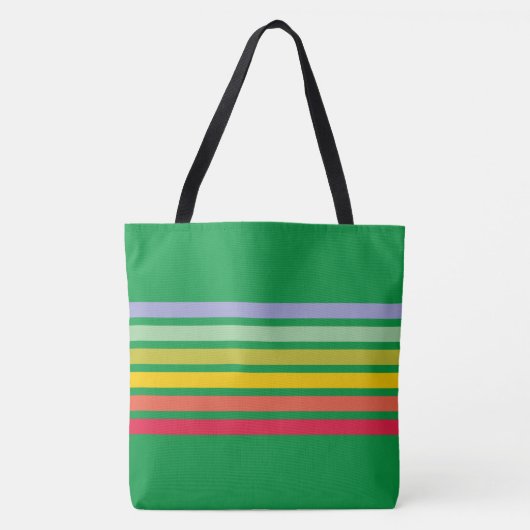 Retroregenboogstreep  tote bag (Voorkant)