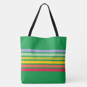 Retroregenboogstreep  tote bag (Achterkant)