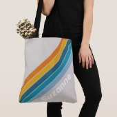 Retroregenboogstreep Tote Bag (Dichtbij)