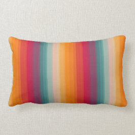 Retroregenboogstrips Kussen