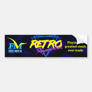 Retroregeneratie - show FM-radio 80's Bumpersticker