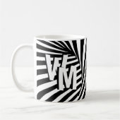 RetroRetro Zwart Wit Abstract Zebra Pattern Init Koffiemok (Links)