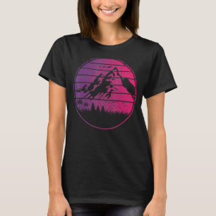 retrorgebergte voor klimmers en wandelaars 2 t-shirt
