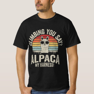  retrorklimmer zeg je Alpaca Mijn Harness T-shirt