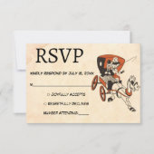  retroromanc Old Couple Rustic Wedding RSVP Kaartje (Voorkant)