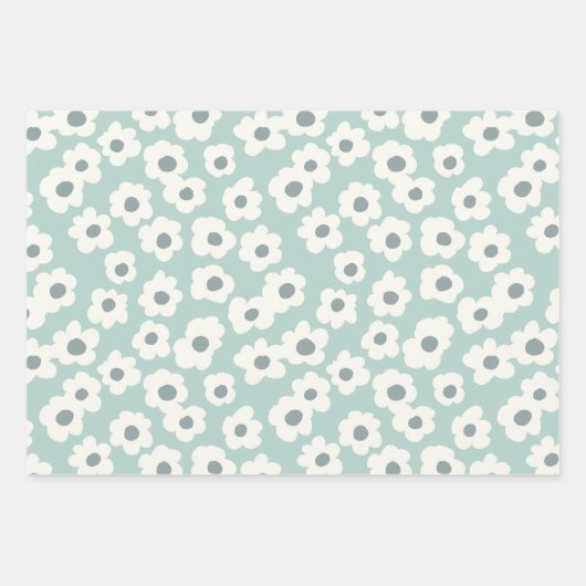 Retroromantische florale naadloos patroon inpakpapier vel (Voorkant)