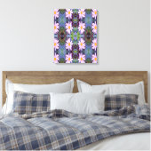 Retrororororoze laisy-ventilatorpatroon canvas afdruk (Insitu (Slaapkamer))