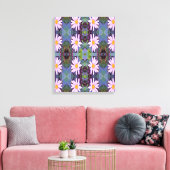 Retrororororoze laisy-ventilatorpatroon canvas afdruk (Insitu (Woonkamer))