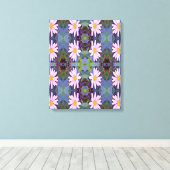 Retrororororoze laisy-ventilatorpatroon canvas afdruk (Insitu (Houten vloer))