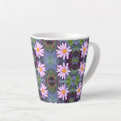 Retrororororoze laisy-ventilatorpatroon latte mok (Rechterhoek)