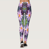 Retrororororoze laisy-ventilatorpatroon leggings (Achterkant)