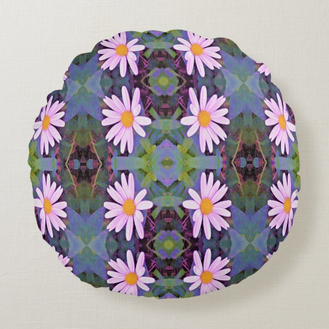 Retrororororoze laisy-ventilatorpatroon rond kussen (Voorkant)