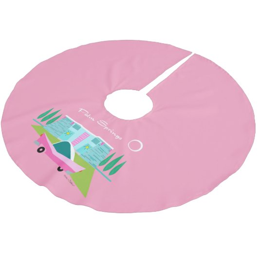 Retrororororoze palmspruitboom kerstboom rok (Gekanteld)