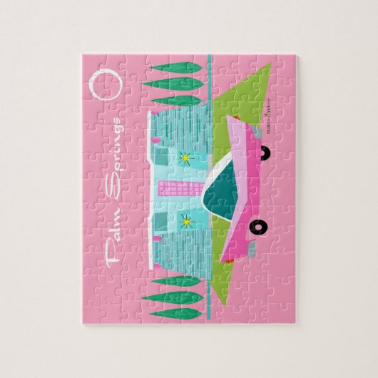 Retrororororoze palmspruitstukken puzzel legpuzzel (Verticaal)