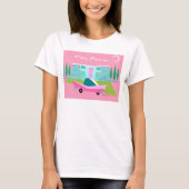 Retrororororoze palmspruitstukken T-Shirt (Voorkant)