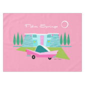 Retrororororoze palmspuitbus tafelkleed (Voorkant (Horizontaal))