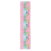 Retrororororoze palmspuitlijstrunner korte tafelloper (Voorkant)