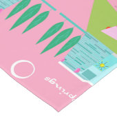 Retrororororoze palmspuitlijstrunner korte tafelloper (Hoek)