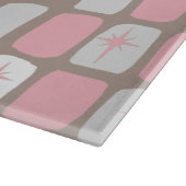 Retrorororoze brontest glazen snijvlak snijplank (Hoek)