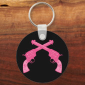 Retrorororoze gecroseerde pistolen sleutelhanger (Voorkant)