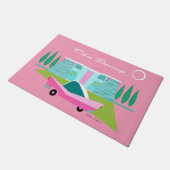 Retrorororoze klepdeksel deurmat (Schuin)