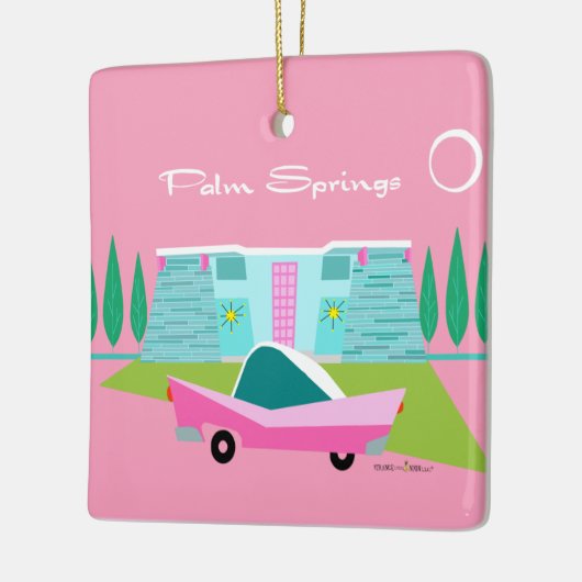 Retrorororoze palmharing keramisch siermiddel Keramisch Ornament (Links)