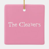  Retrorororoze palmharing keramisch siermiddel Keramisch Ornament (Achterkant)