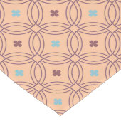 Retrororoze en blauwe, met elkaar verbonden geomet lange tafelloper (Hoek)