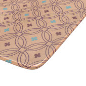 Retrororoze en blauwe, met elkaar verbonden geomet snijplank (Hoek)