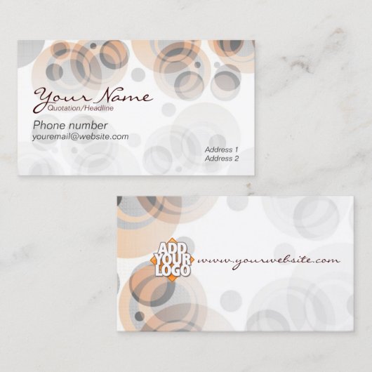 RetroRounds-Visitekaartje Visitekaartje (Voorkant / Achterkant)