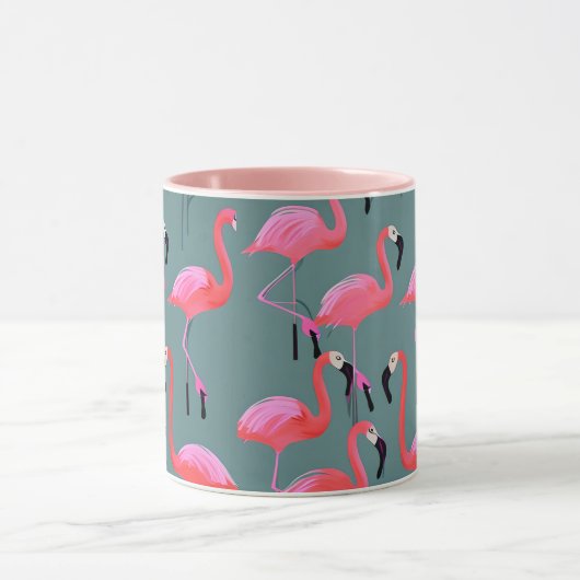 Retroroze flamingos mok (Midden)