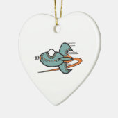 retrorraket keramisch ornament (Links)