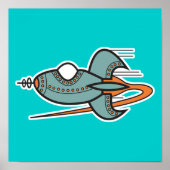 retrorraket poster (Voorkant)