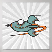 retrorraket poster (Voorkant)