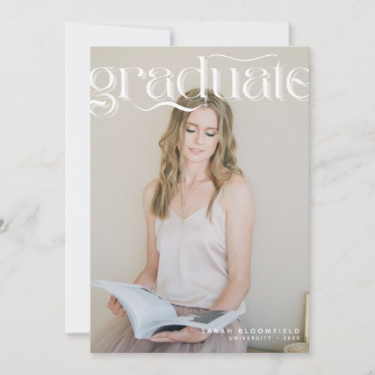 Retrorscript | Aankondiging van twee foto-Afstuder (Voorkant)