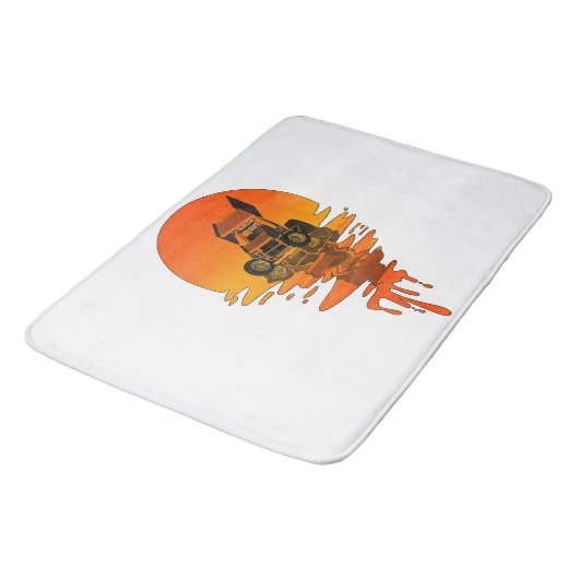  retrorstijl Sprint-auto tegen racisme Badmat (Gekanteld)