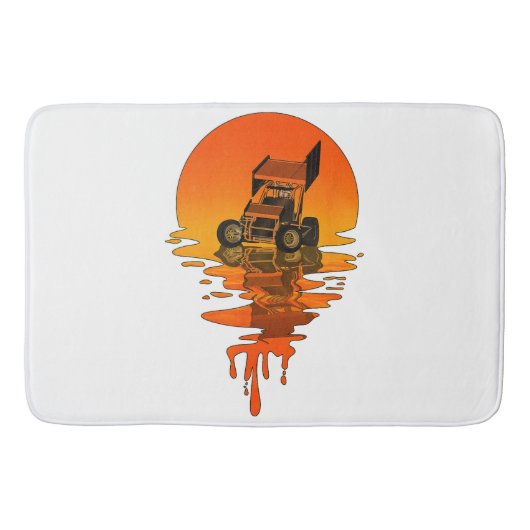  retrorstijl Sprint-auto tegen racisme Badmat (Voorkant)