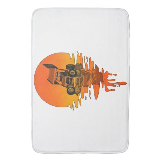  retrorstijl Sprint-auto tegen racisme Badmat (Voorkant Verticaal)